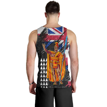 Hawaii Tank Top Hawaii King Grunge Style Color Flag Style