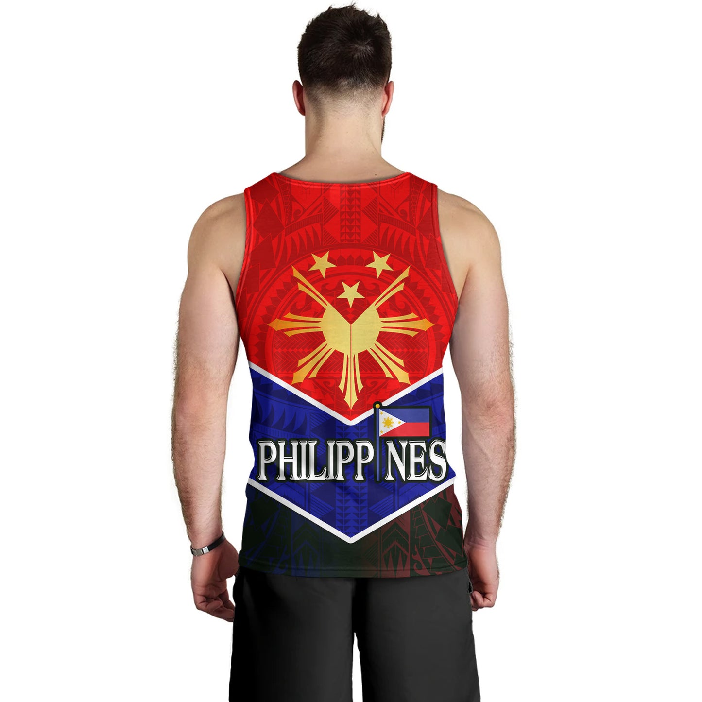 Philippines Filipinos Tank Top Sun Filipinos Tribal Flowers Patterns