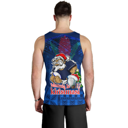 Samoa Tank Top Manuia Le Kirisimasi Rugby Santa Style