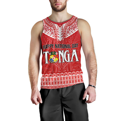 Tonga Custom Personalised Tank Top Happy National Day
