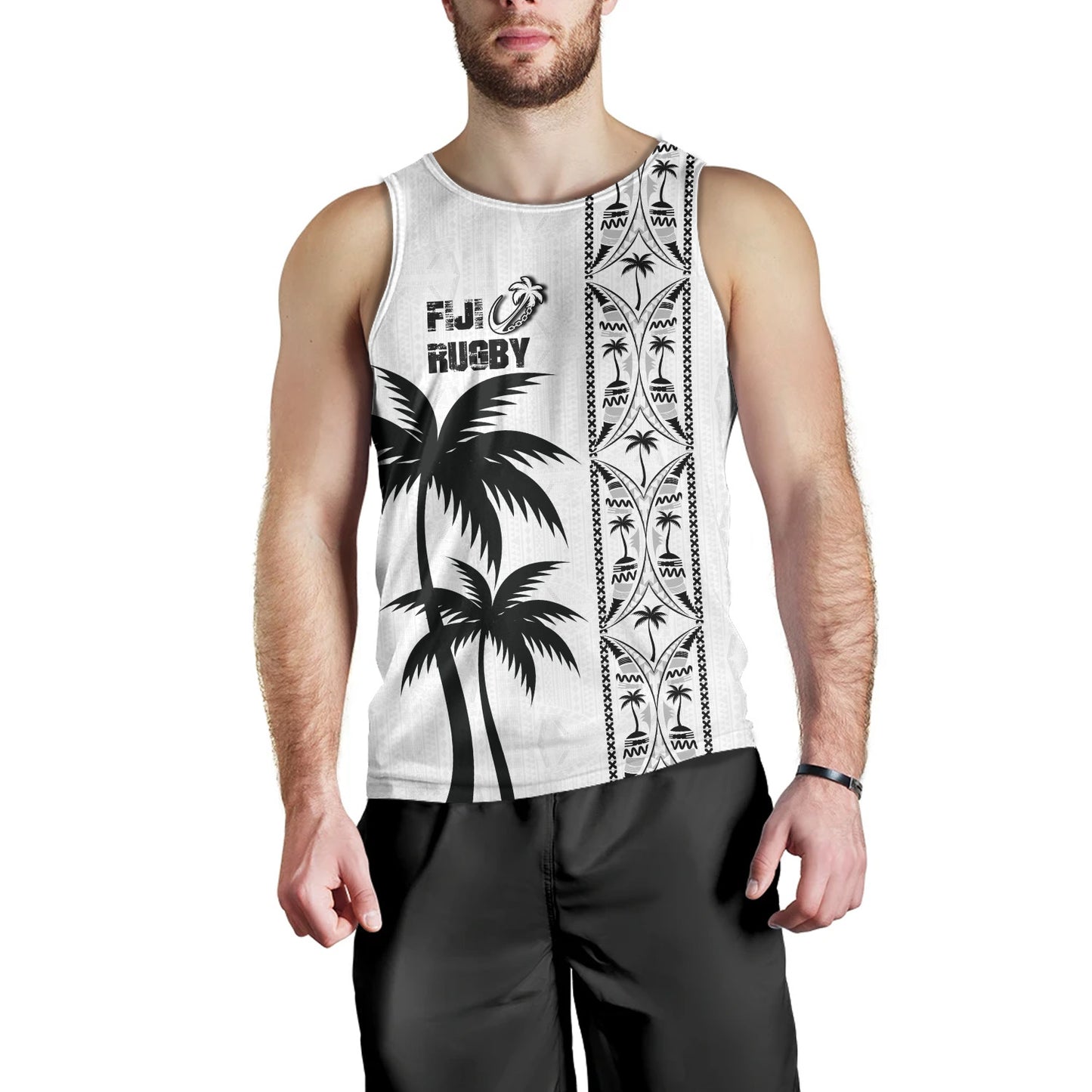 Fiji Tank Top Fiji Rugby Tapa Palms Tree Designs