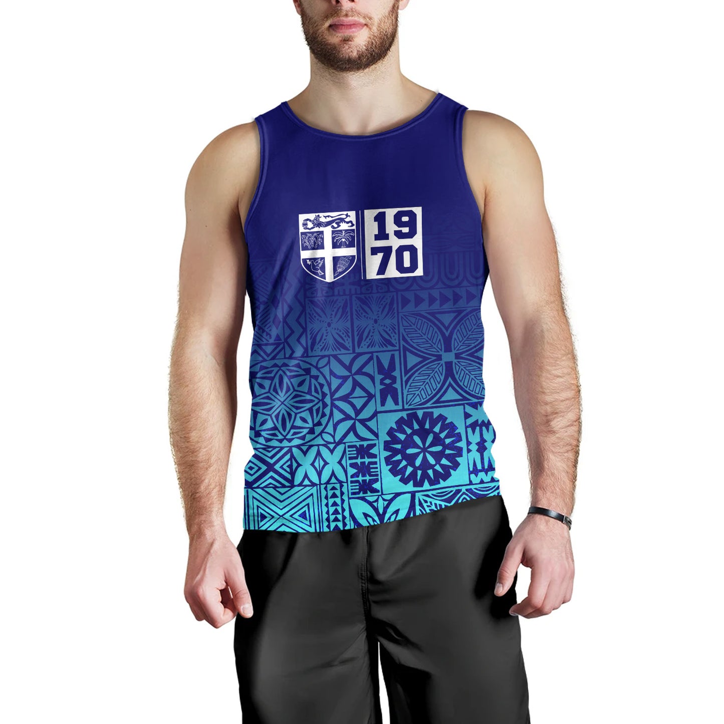 Fiji Tank Top Fiji Independence 1970 Tapa Style