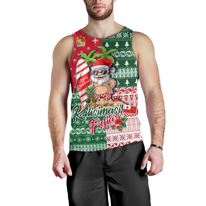 Tonga Tank Top Kilisimasi Fiefia Tropical Xmas Patterns