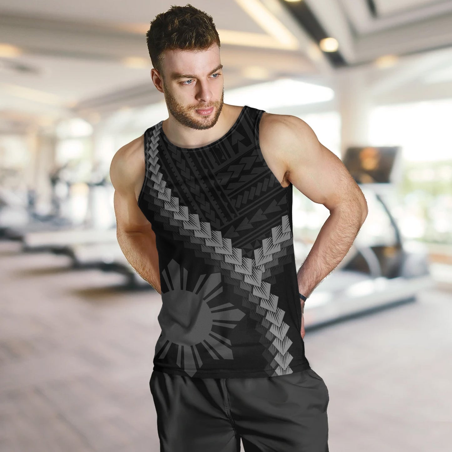 Philippines Filipinos Tank Top Filipinos Sun Polynesian Tattoo Style