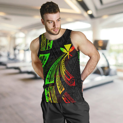 Hawaii Tank Top Kanaka Maoli Polynesian Pattern Reggae Color