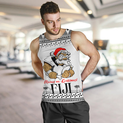 Fiji Tank Top Marau na Kerisimasi Rugby Santa Style