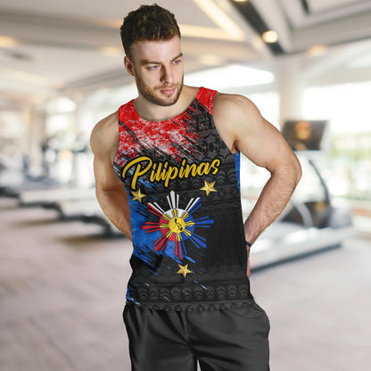 Philippines Filipinos Tank Top Pilipinas Sun Grunge Style