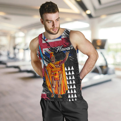 Hawaii Tank Top Hawaii King Grunge Style Color Flag Style