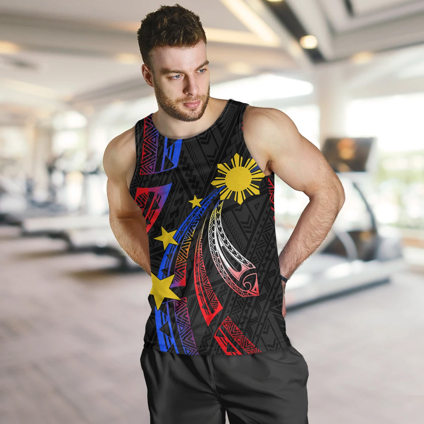 Philippines Filipinos Tank Top Tribal Pattern Filipinos Sun