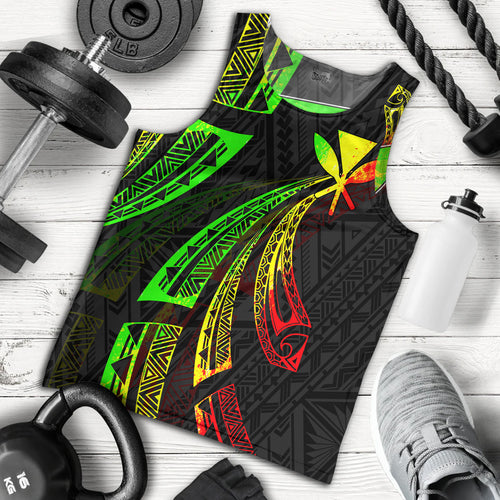 Hawaii Tank Top Kanaka Maoli Polynesian Pattern Reggae Color