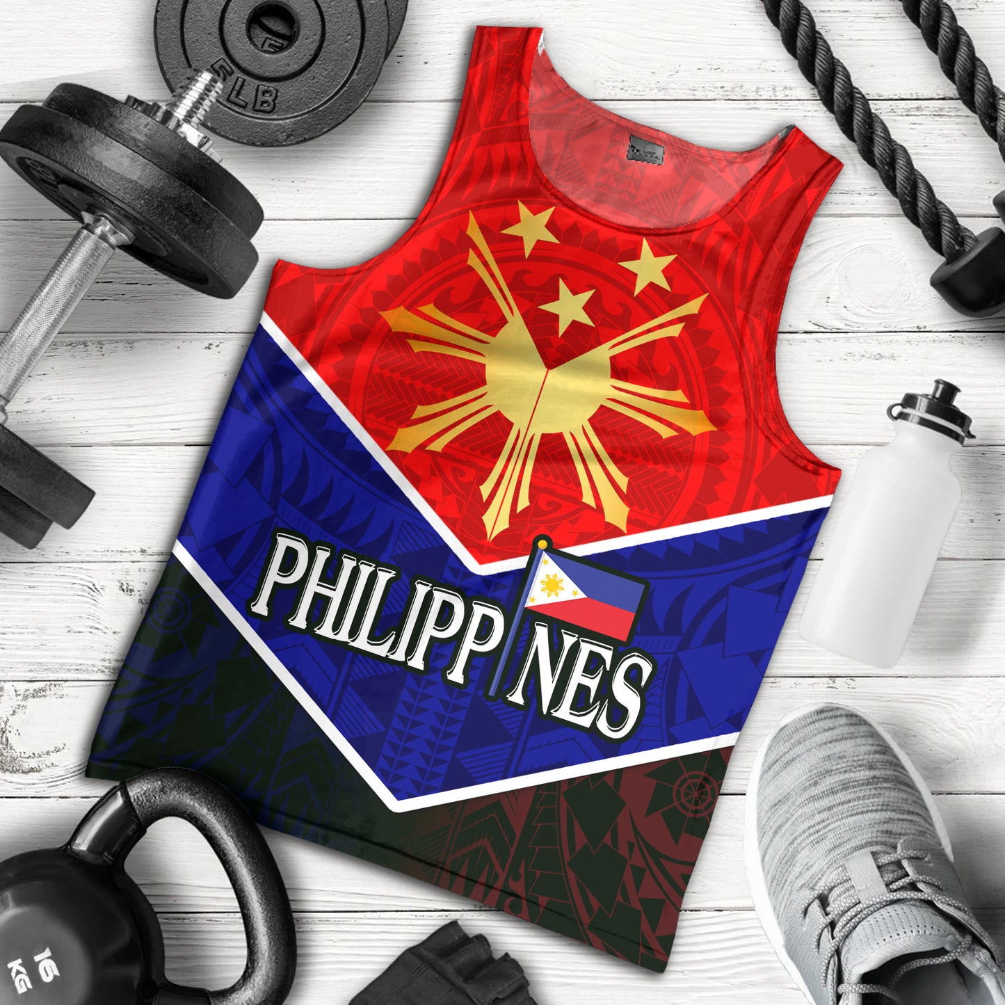 Philippines Filipinos Tank Top Sun Filipinos Tribal Flowers Patterns