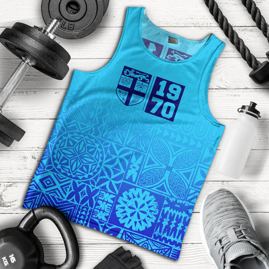 Fiji Tank Top Fiji Independence 1970 Tapa Style (Ver 2)