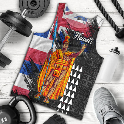 Hawaii Tank Top Hawaii King Grunge Style Color Flag Style