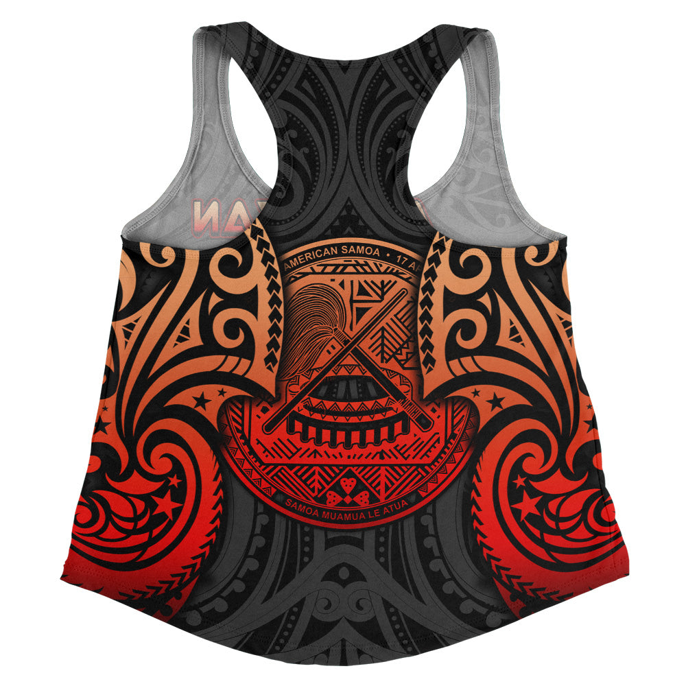 American Samoa Women Tank Custom Personalised Spirit Red Version