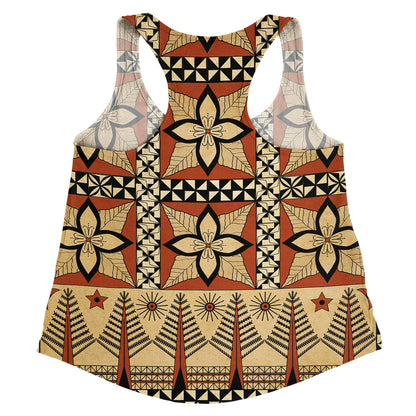 Tonga Women Tank Tapa Motif