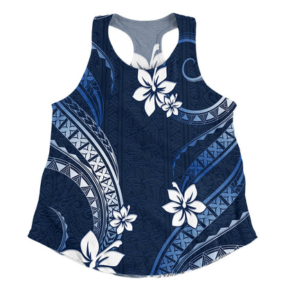 Hawaii Women Tank Polynesian Pattern Plumeria