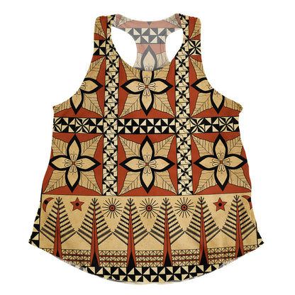 Tonga Women Tank Tapa Motif