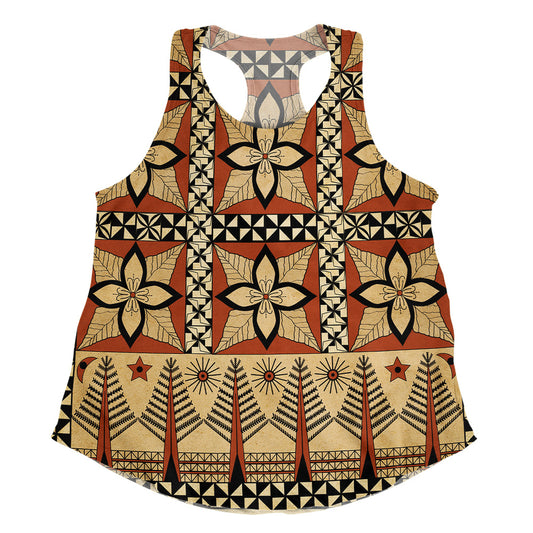 Tonga Women Tank Tapa Motif