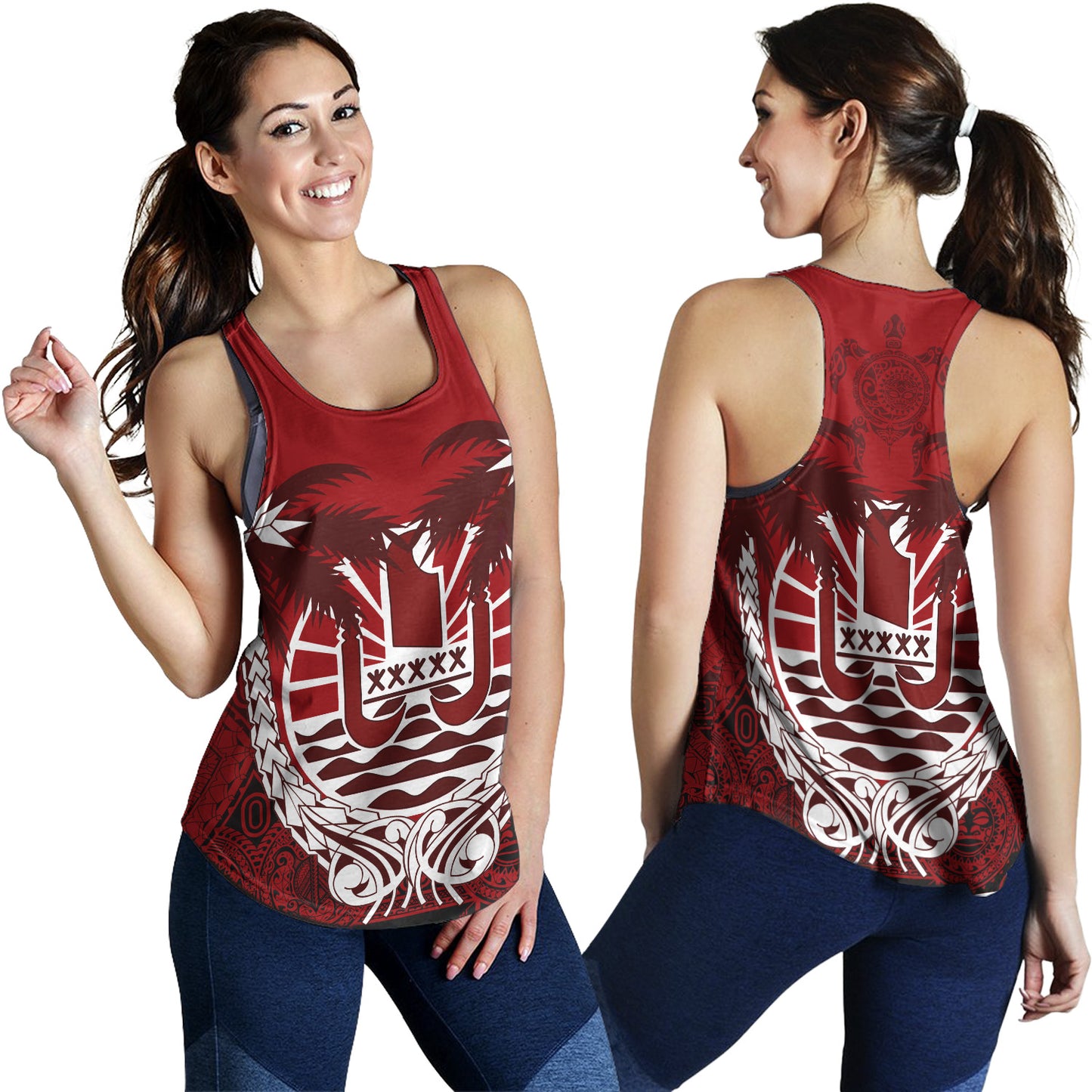 Tahiti Women Tank Polynesian Coconut