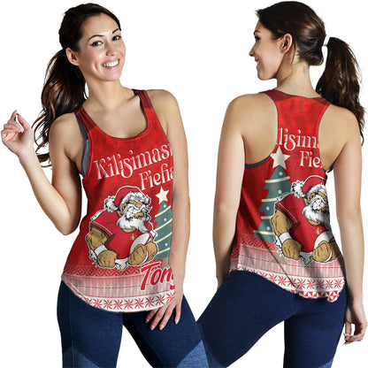 Tonga Women Tank Kilisimasi Fiefia Rugby Santa Style