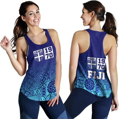 Fiji Women Tank Fiji Independence 1970 Tapa Style