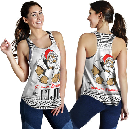 Fiji Women Tank Marau na Kerisimasi Rugby Santa Style