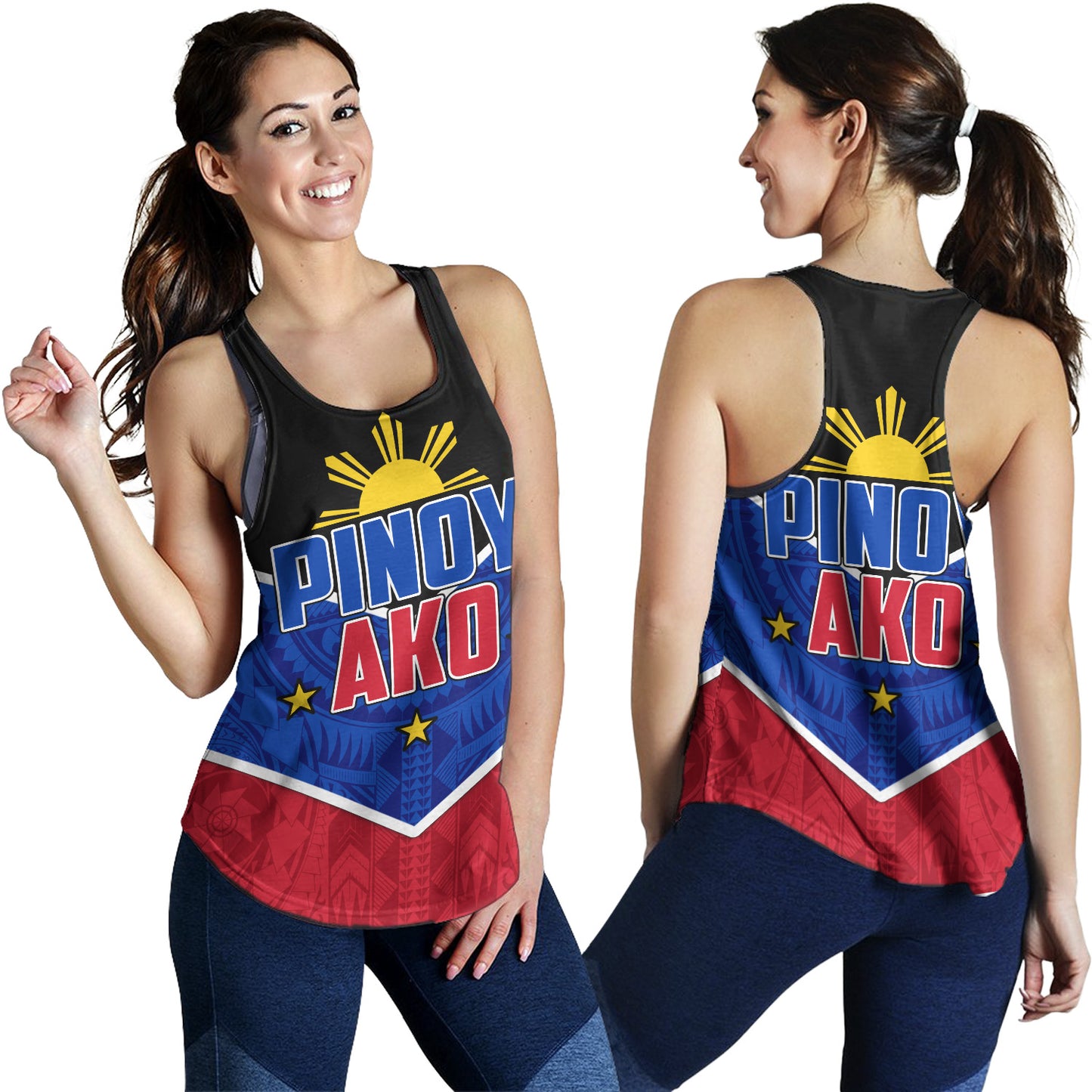 Philippines Filipinos Women Tank Pinoy Ako Style