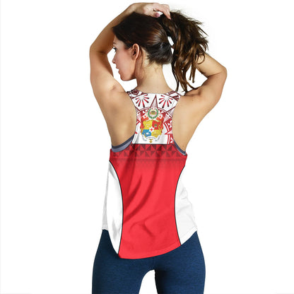 Tonga Custom Personalised Women Tank Map Tongan Ngatu Gradient Style