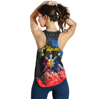 Philippines Filipinos Women Tank Pilipinas Sun Grunge Style