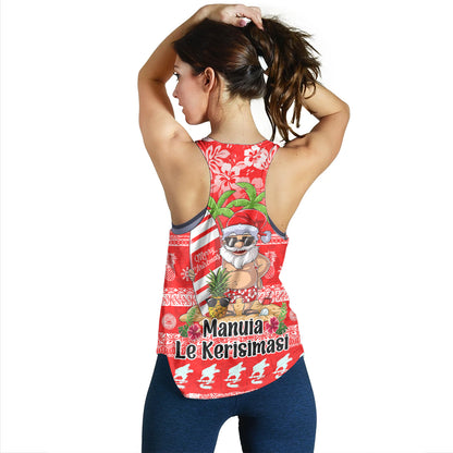 American Samoa Women Tank Manuia Le Kerisimasi Tropical Xmas Patterns