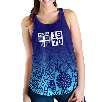 Fiji Women Tank Fiji Independence 1970 Tapa Style
