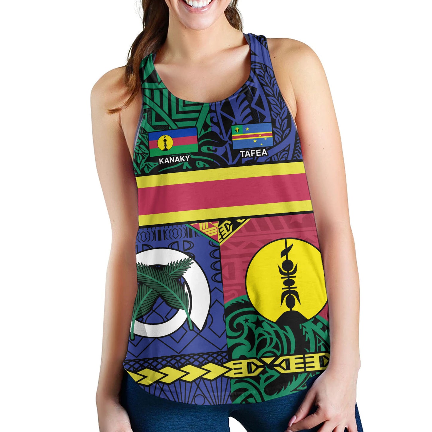 Vanuatu Women Tank Custom Tafea Kanaky Day Tribal Patterns Special Design