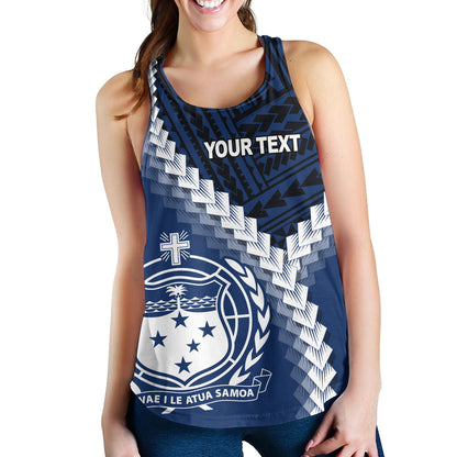 Samoa Women Tank Samoa Coat Of Arms With Polynesian Tattoo Style