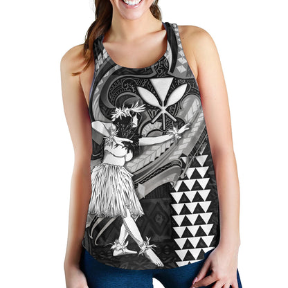 Hawaii Women Tank Kanaka Maoli Hula Girls Polynesian Traditional Tattoo