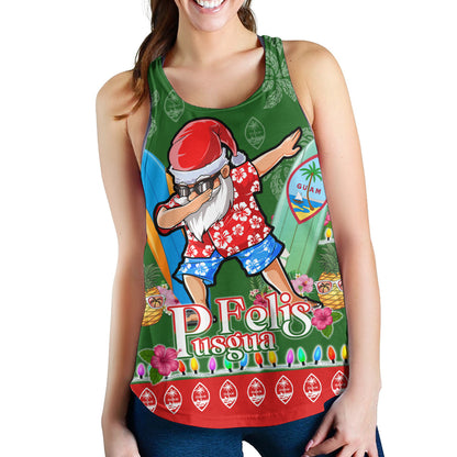 Guam Women Tank Felis Pusgua Tropical Xmas Patterns