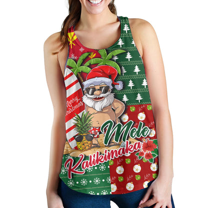 Hawaii Women Tank Mele Kalikimaka Hawaii Christmas Patterns