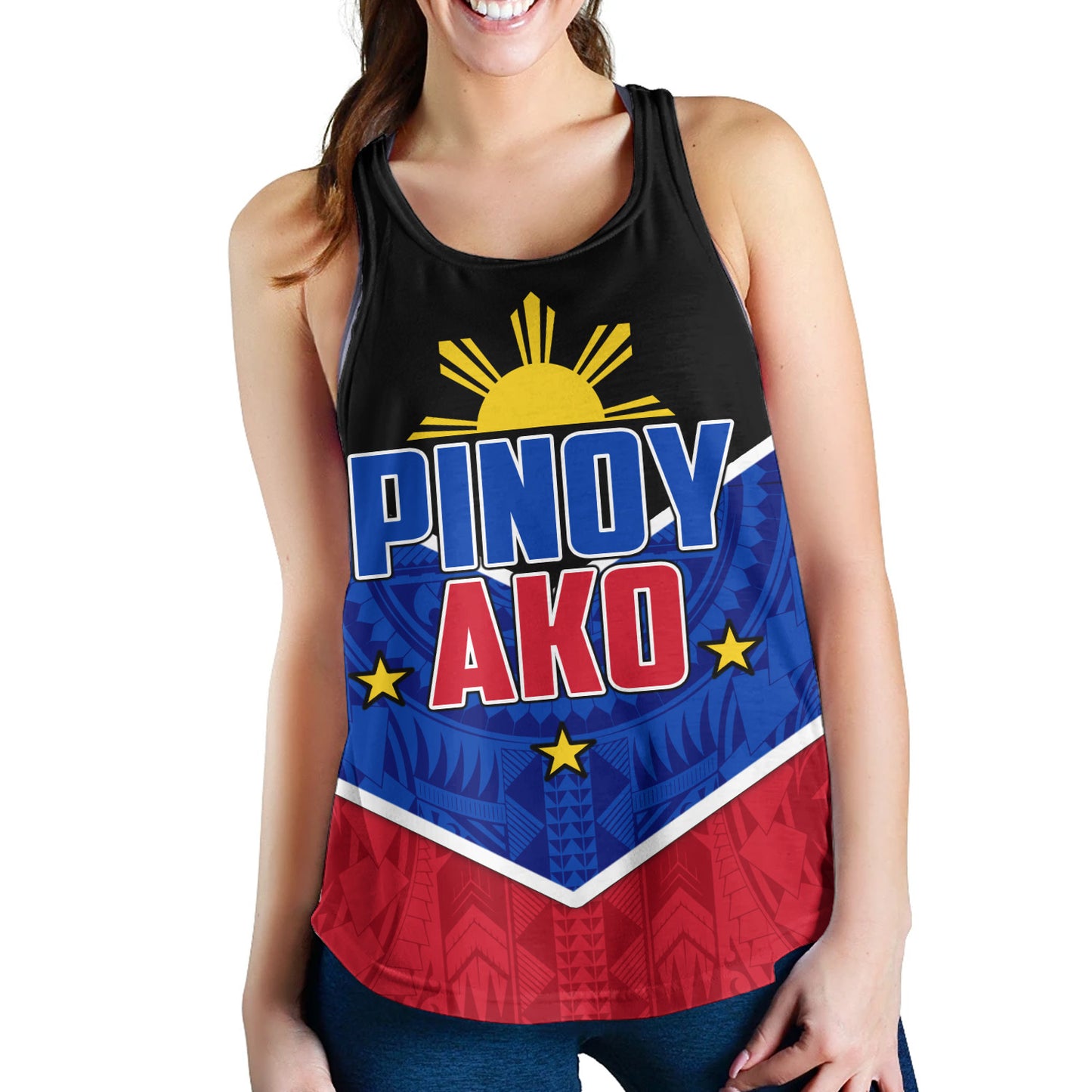 Philippines Filipinos Women Tank Pinoy Ako Style