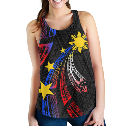 Philippines Filipinos Women Tank Tribal Pattern Filipinos Sun