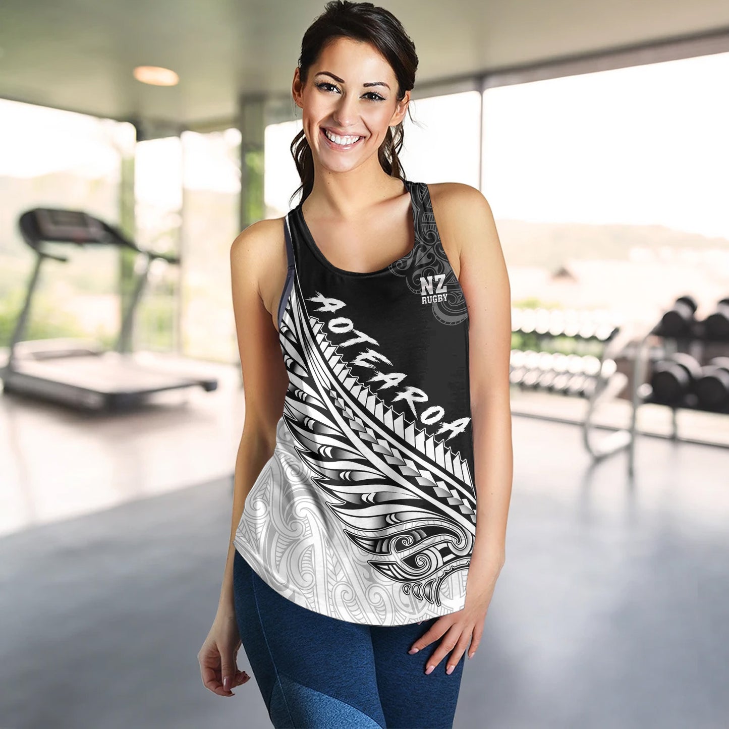 New Zealand Women Tank Maori Silver Fern Rugby Vibe