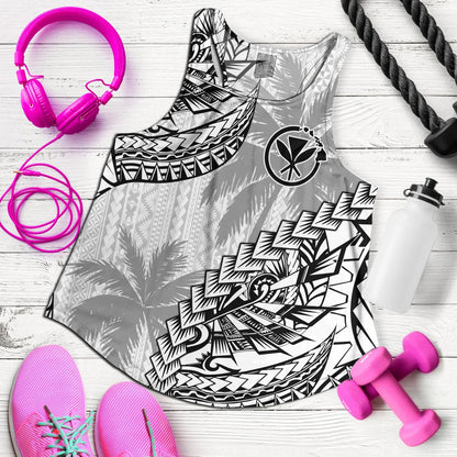 Hawaii Women Tank Custom Personalised Polynesian Pattern Palm Tree