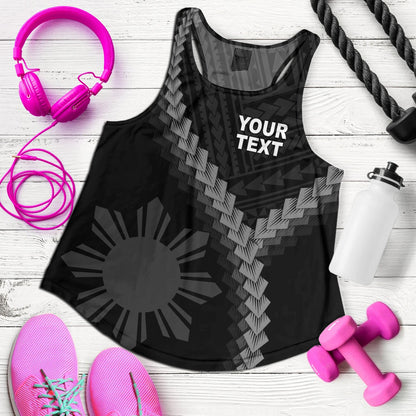 Philippines Filipinos Women Tank Filipinos Sun Polynesian Tattoo Style