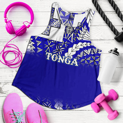 Tonga Women Tank Tonga Blue Color With Traditional Patterns