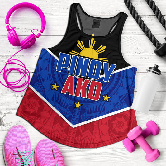 Philippines Filipinos Women Tank Pinoy Ako Style