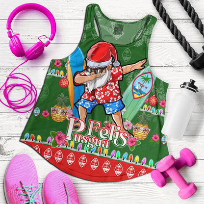 Guam Women Tank Felis Pusgua Tropical Xmas Patterns