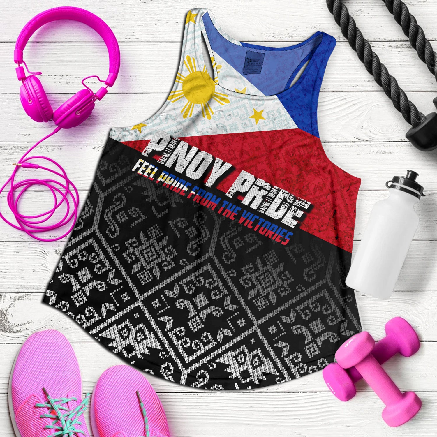 Philippines Filipinos Women Tank Pinoy Pride Grunge Style