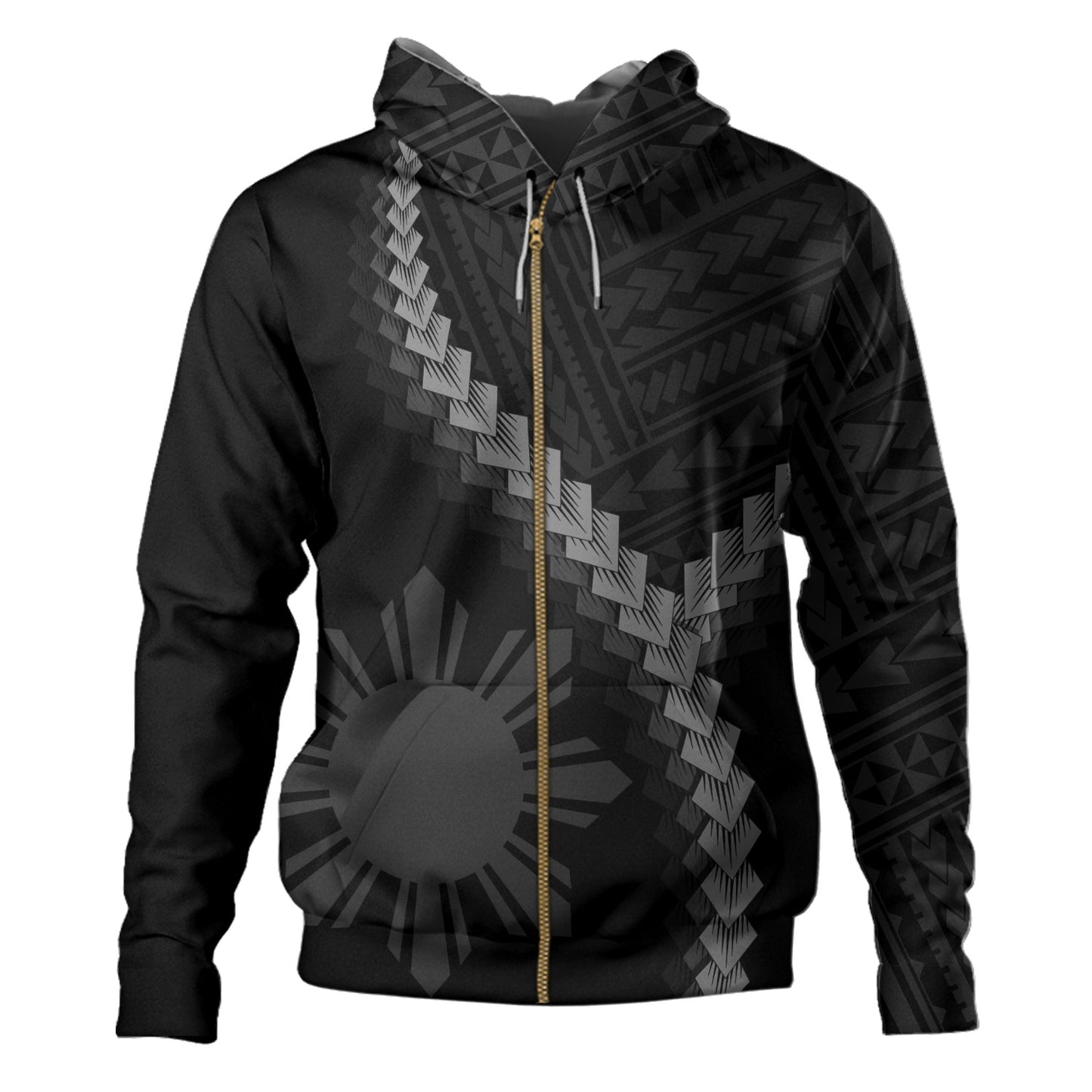 Philippines Filipinos Hoodie Filipinos Sun Polynesian Tattoo Style
