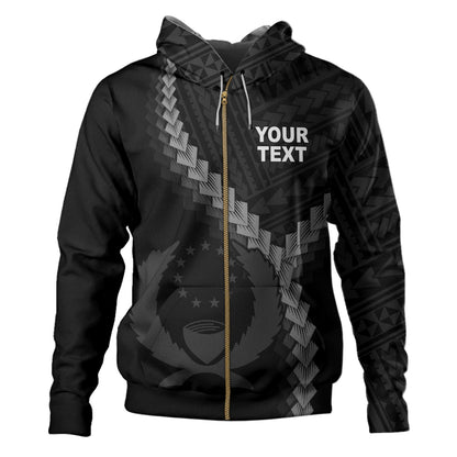 Pohnpei State Hoodie Coat Of Arm Polynesian Tattoo Style