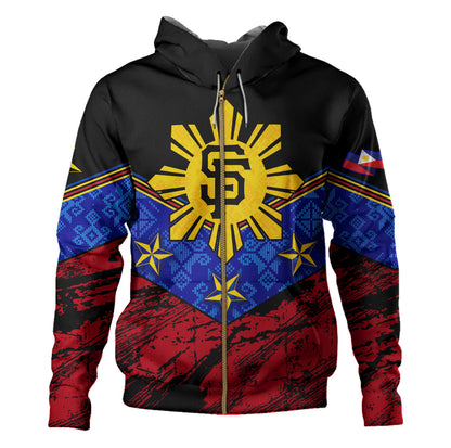 Philippines Filipinos Hoodie San Francisco Filipino Grunge Brush Stroke Style