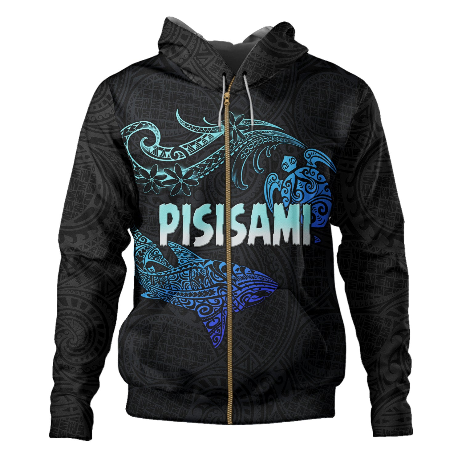 Pisisami Turtle Shark Polynesian Hoodie