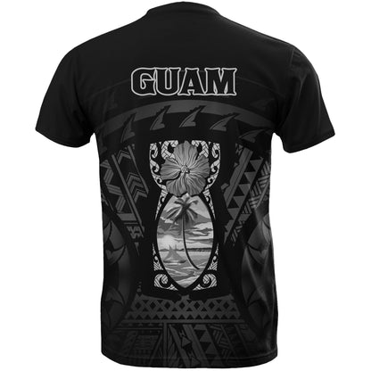 Guam T-Shirts - Guam Coat Of Arms Polynesian Tattoo (Gray)